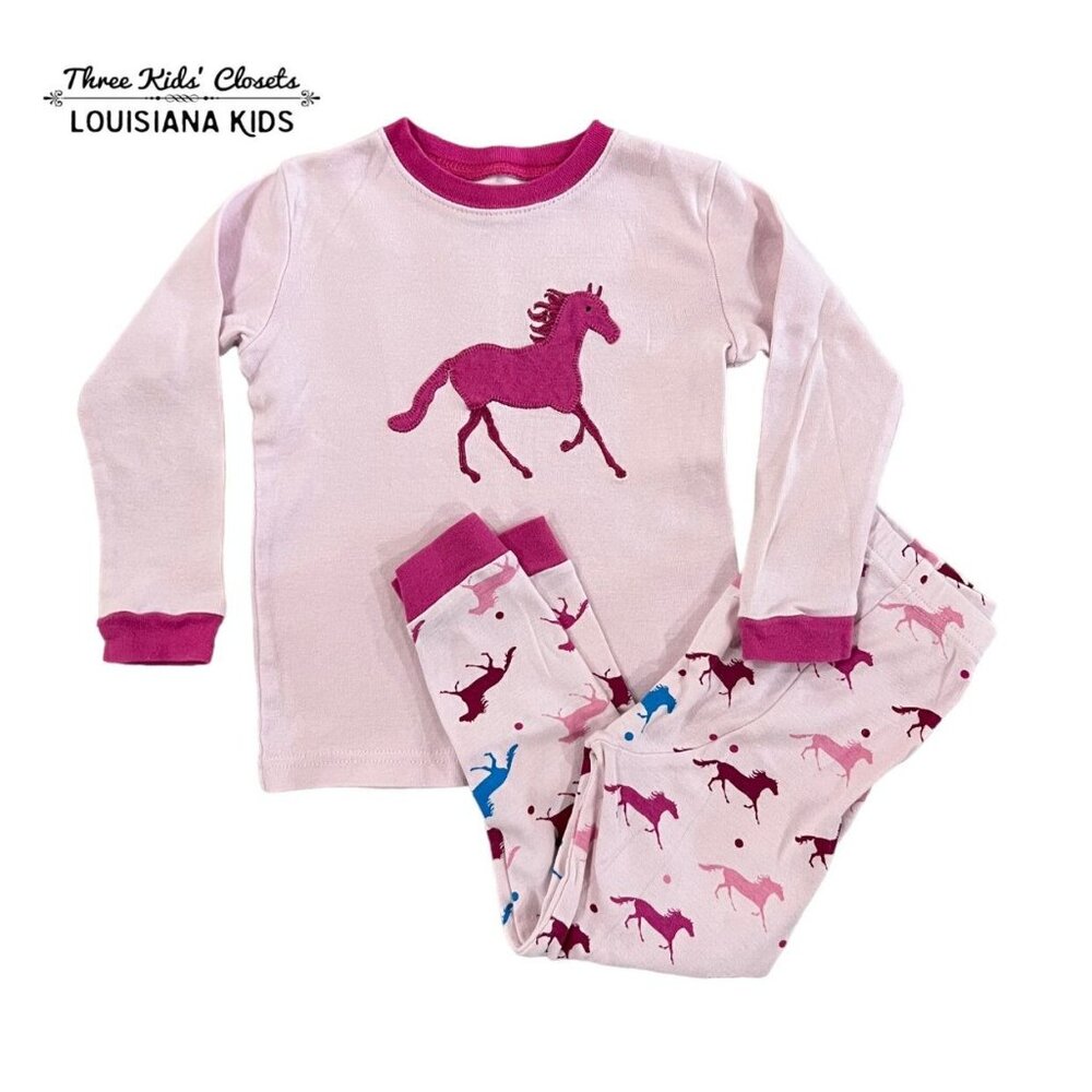 Leveret 3Y Horse Appliqué Pajamas